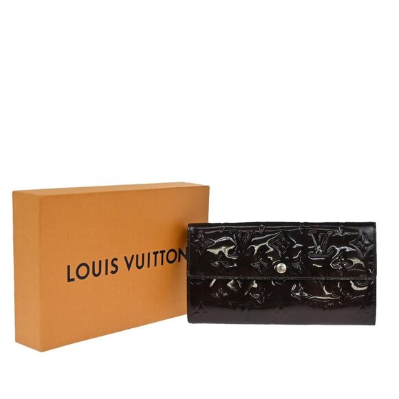 LOUIS VUITTON Portefeuille Sarah Long Bifold Wallet Vernis - Picture 1 of 15